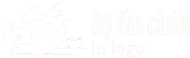 Bộ ấm chén in logo