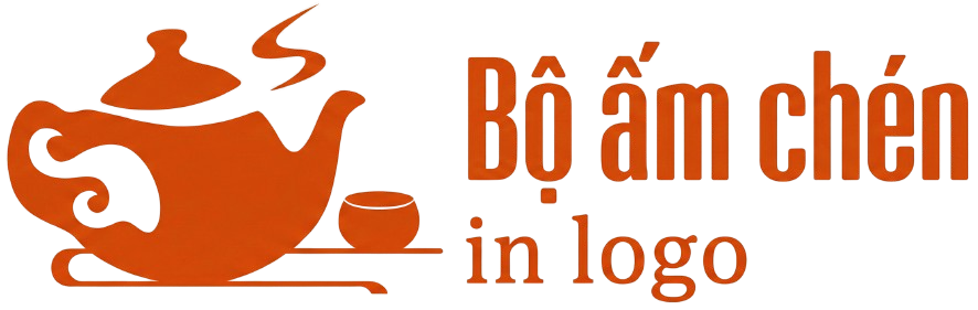 Bộ ấm chén in logo