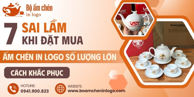 sai lầm cần tránh khi đặt ấm chén in logo số lượng lớn